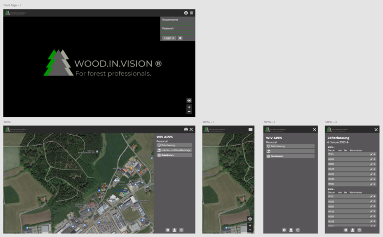 Wood.in.Vision Zeiterfassung UI